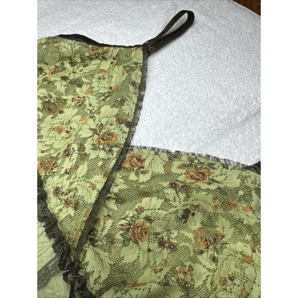 Y2K One Step Up Plus Vtg Lace Fairycore Babydoll Cami Coquette Floral Tank  1X - Picture 4 of 9